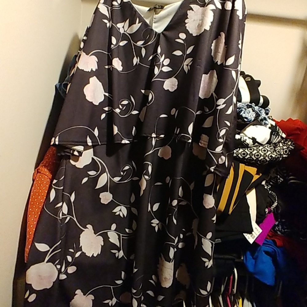 ASOS Curve Floral Cape Dress